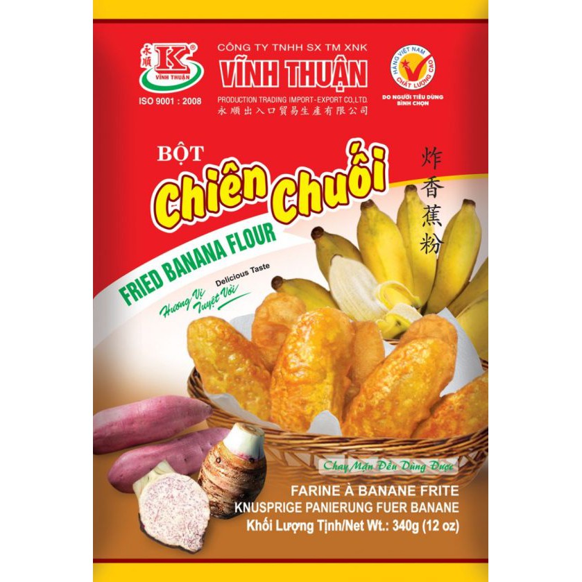 VINH THUAN Fried Banana Flour Bot Chien Chuoi 340g