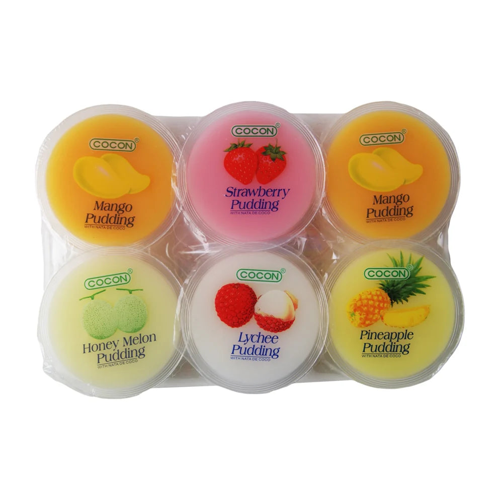 COCON Nata de Coco Pudding Assorted 6x80g