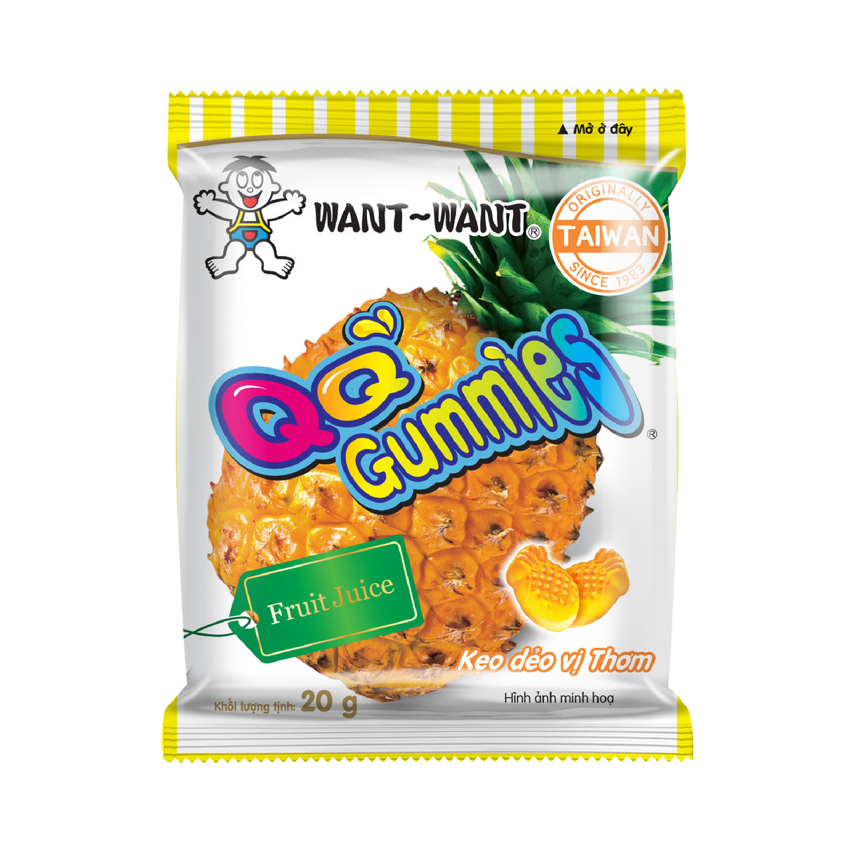 WANT WANT QQ Gummy Candy Pineapple 70g