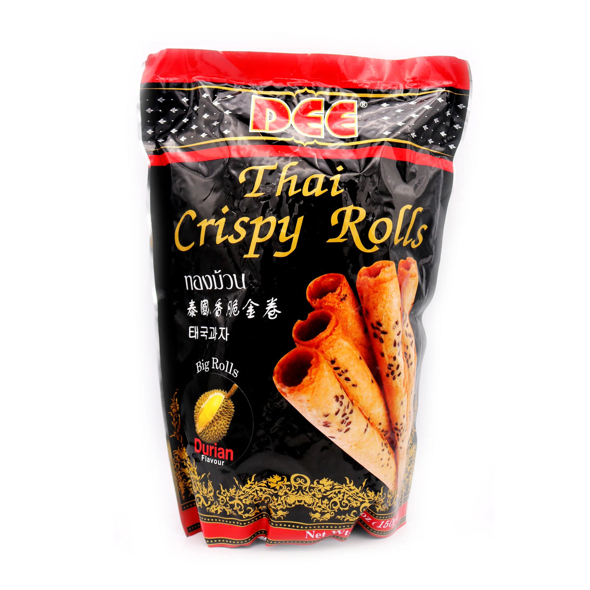 Black DEE Thai Crispy Rolls Durian Flavour 150g