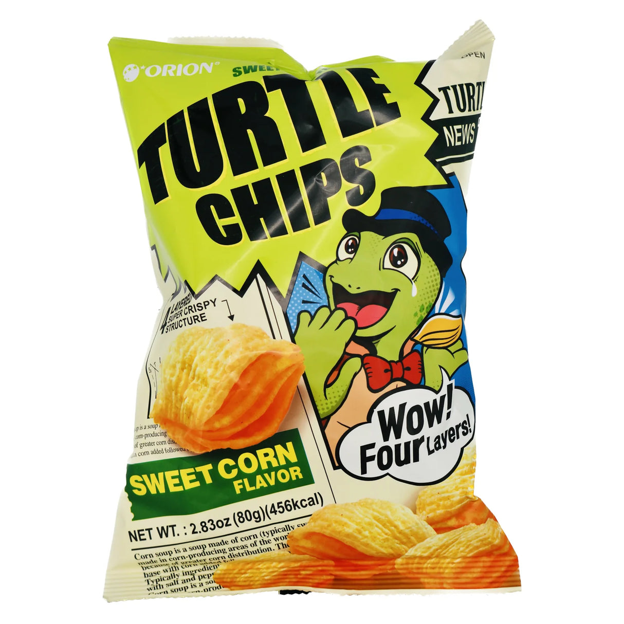 ORION Turtle Chips Sweet Corn Flavour 80g