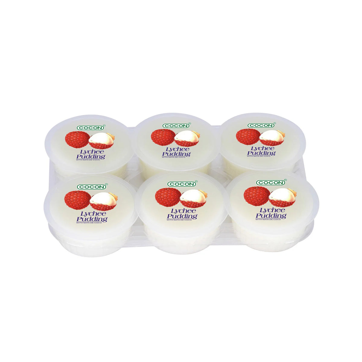 COCON Nata de Coco Pudding Lychee 6x80g