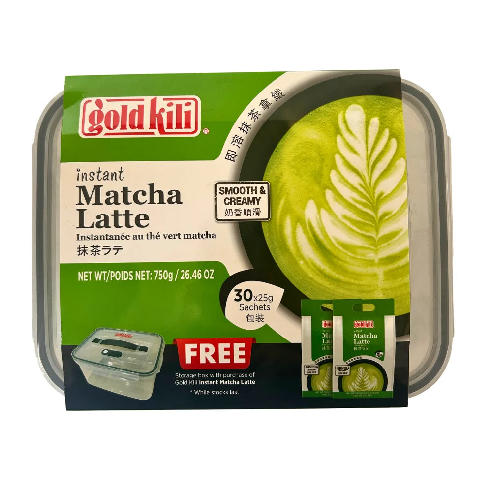 GOLD KILI Instant Matcha Latte With Free Storage Tub 30x25g