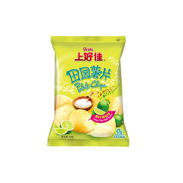 OISHI Potato Chips Lime & Sea Salt Flavour 50g