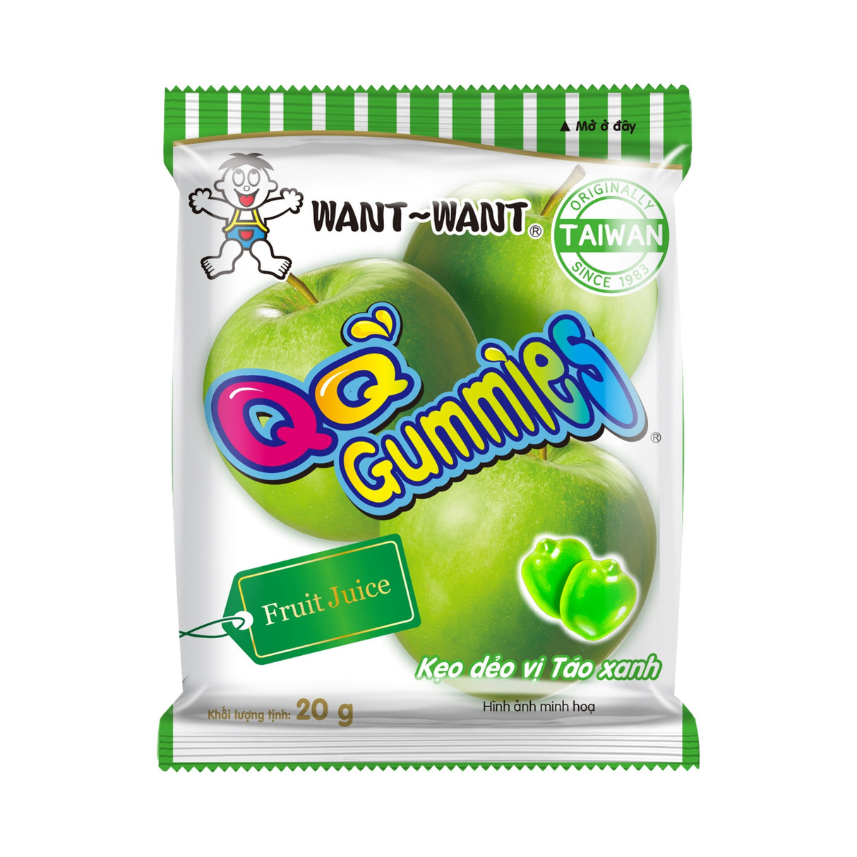 WANT WANT QQ Gummy Candy Green Apple 70g