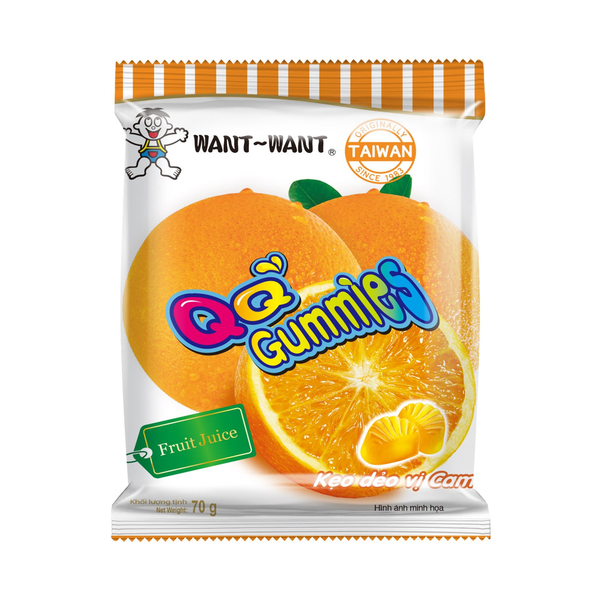 WANT WANT QQ Gummy Candy Orange 70g