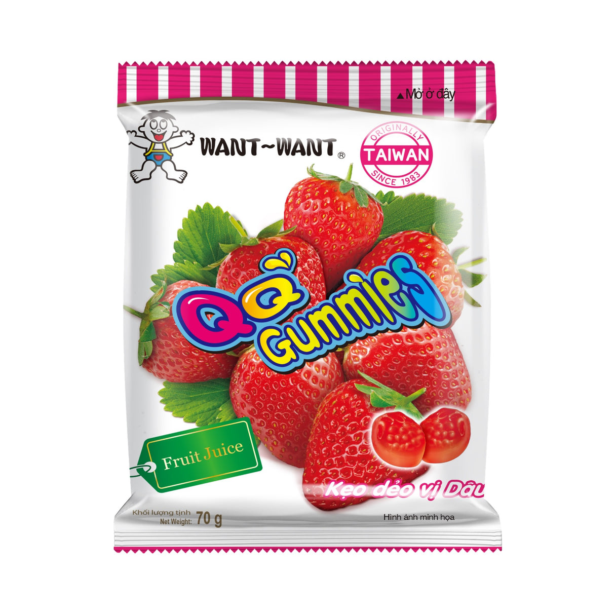 WANT WANT QQ Gummy Candy Strawberry 70g