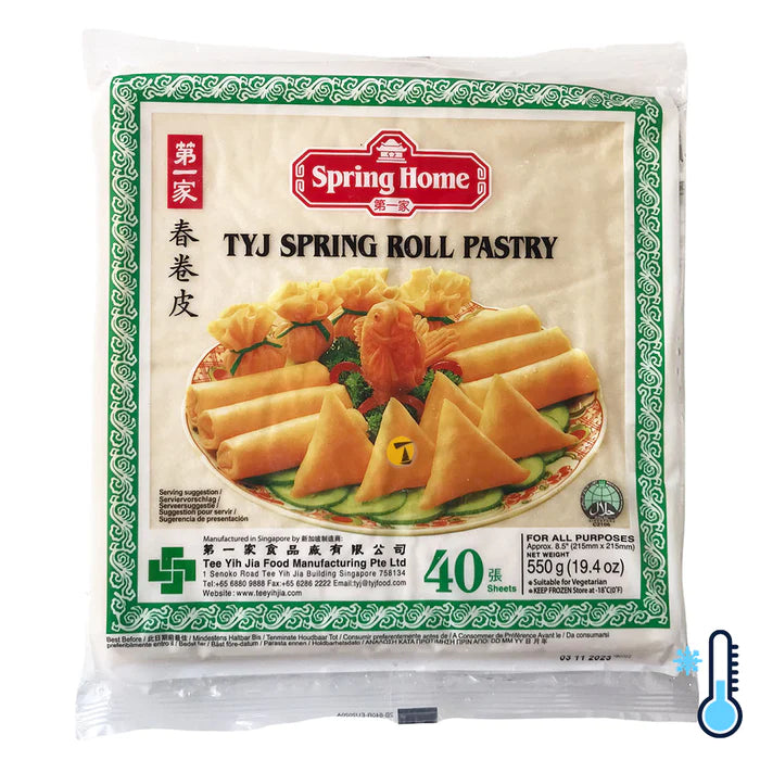 Frozen SPRING HOME TYJ Spring Roll Pastry 8.5" (40 Sheets)