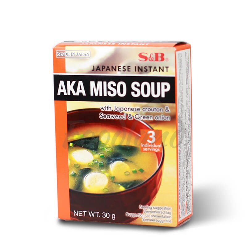 S&B Japanese Instant Tofu Miso Soup with Seaweed and Green Onion 30g