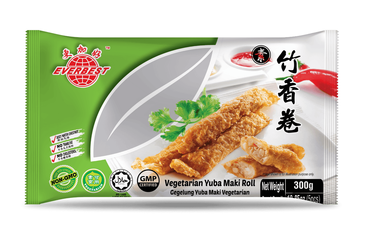 Frozen EVERBEST Vegetarian Yuba Maki Roll 300g