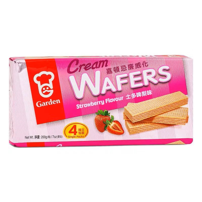 GARDEN Cream Wafers Strawberry Flavour 200g