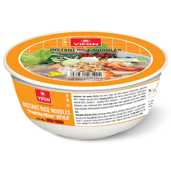 VIFON Instant Rice Noodle - Phnom Penh Flavour (Bowl) 70g