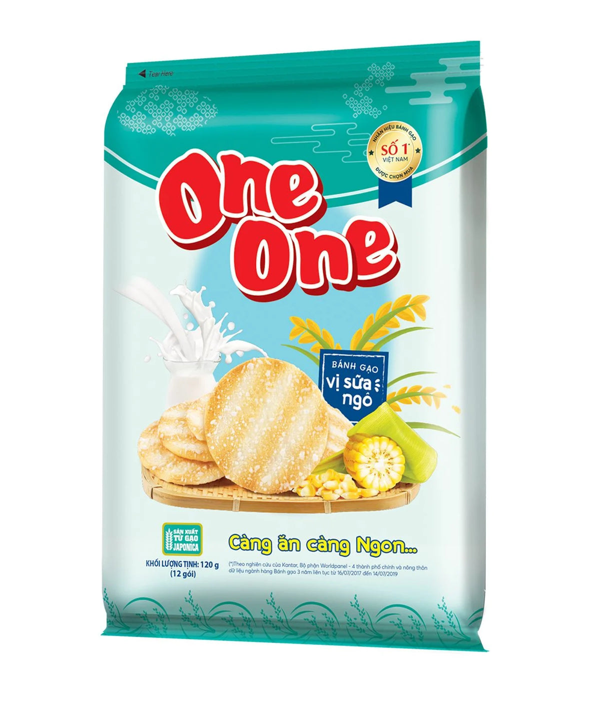 ONE ONE Banh Gao Vi Sua Ngo 120g