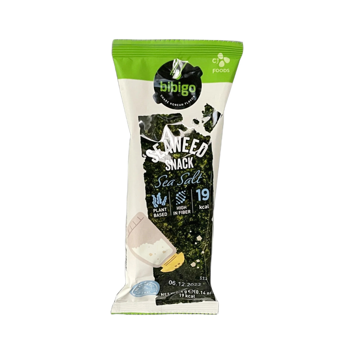 Black BIBIGO Seaweed Snack Sea Salt