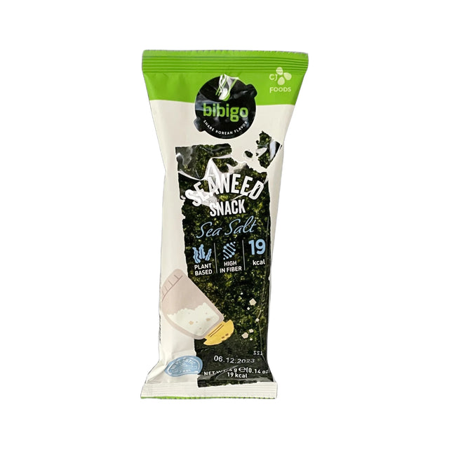 Black BIBIGO Seaweed Snack Sea Salt