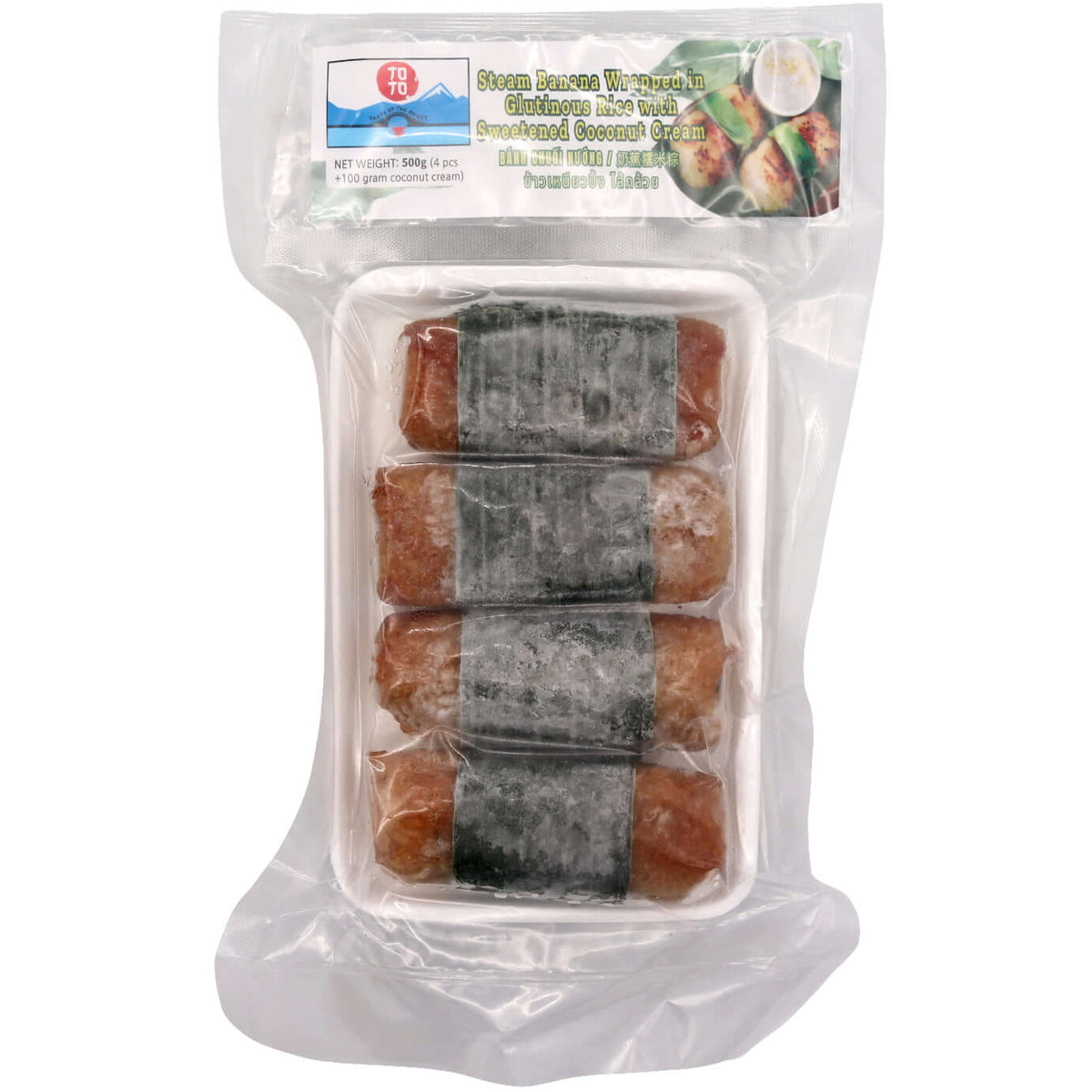 TOTO Steamed Banana Wrapped in Glutinous Rice with Sweetened Coconut Cream 500g