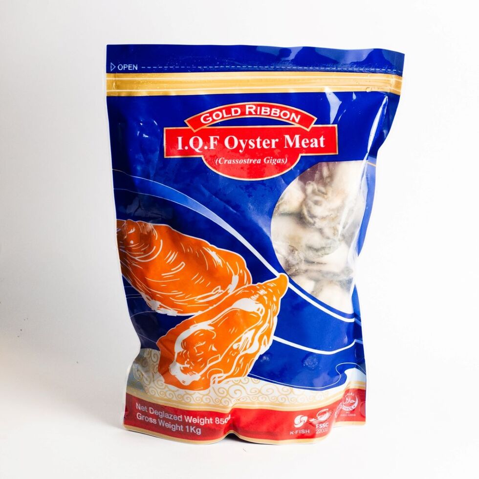 Frozen GOLD RIBBON I.Q.F Oyster Meat Size 18-22 1kg