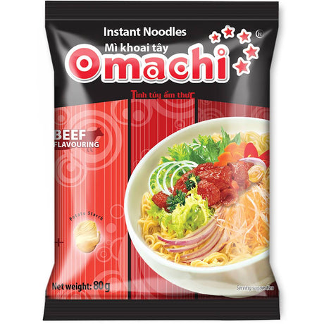 Dark Slate Gray OMACHI Instant Noodles Beef Flavour 80g