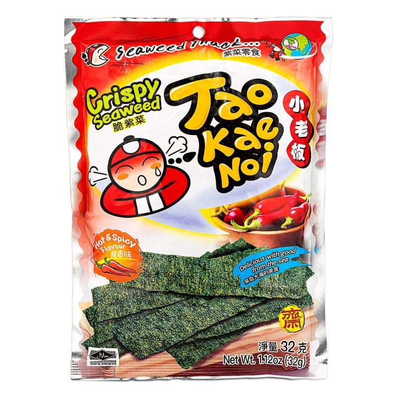 Dark Slate Gray TAO KAE NOI Crispy Seaweed Hot & Spicy Flavour 32g