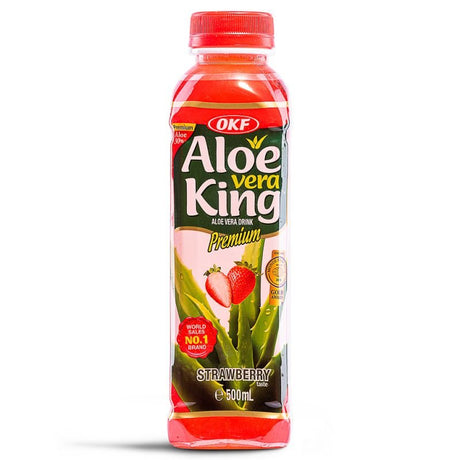 Dark Slate Gray OKF Aloe Vera Strawberry Drink