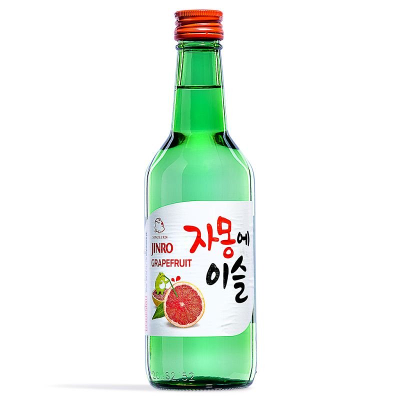 Light Gray JINRO CHAMISUL Grapefruit 360ml 13% Alc