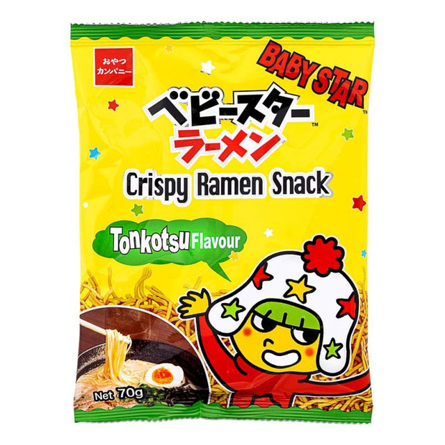 Gold BABY STAR Crispy Ramen Snack Tonkotsu Flavour