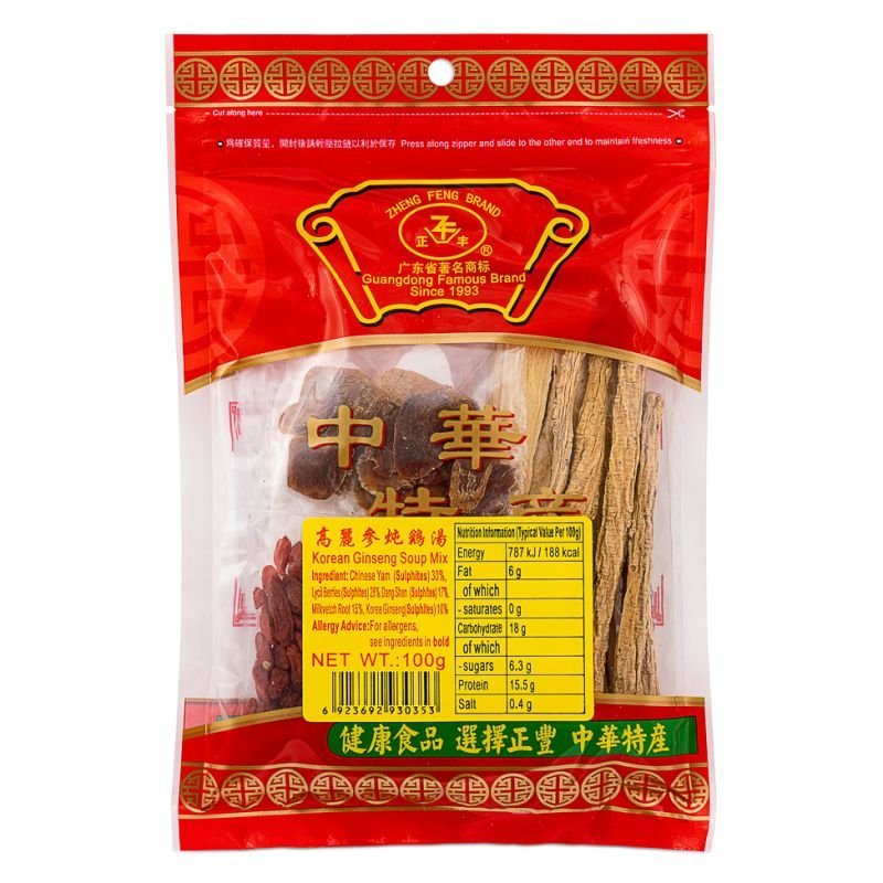 Firebrick ZHENG FENG BRAND Korean Ginseng Soup Mix 100g