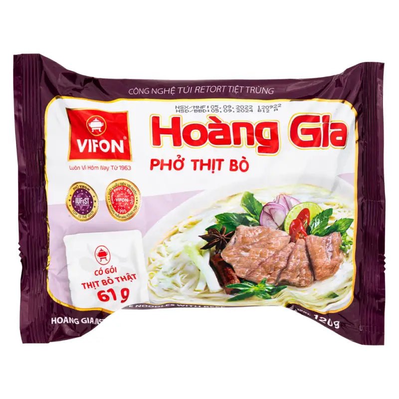 Antique White VIFON HOANG GIA Instant Rice Noodles With Beef 120g