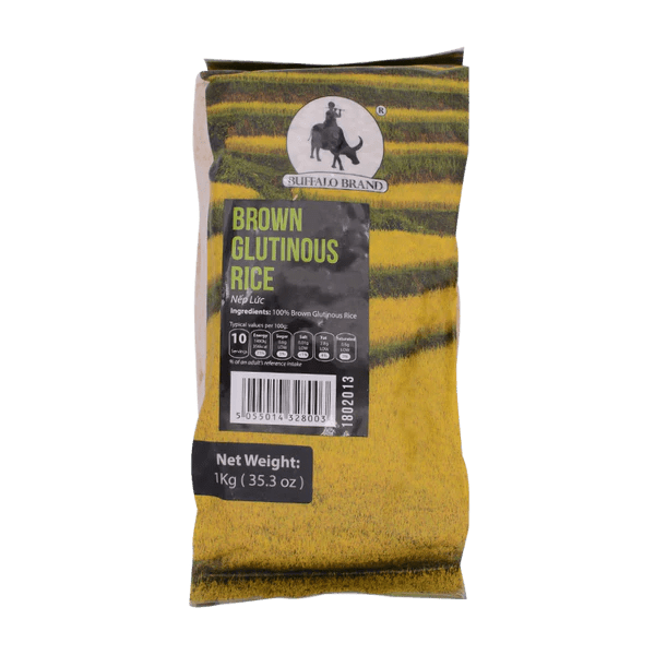 Dark Olive Green BUFFALO BRAND Brown Glutinous Rice 1kg