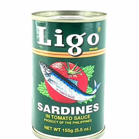 Dark Slate Gray LIGO Sardines In Hot Tomato Sauce 155g