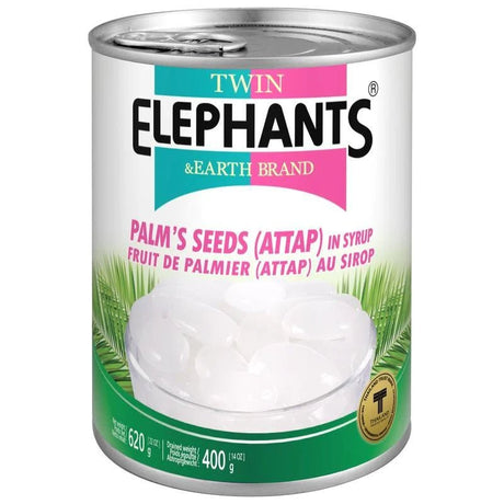Sea Green TWIN ELEPHANTS Palms Seeds (Attap) In Syrup 620g