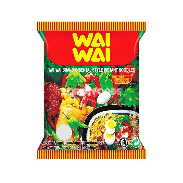 Goldenrod WAI WAI Instant Noodles Thai Oriental Style 60g