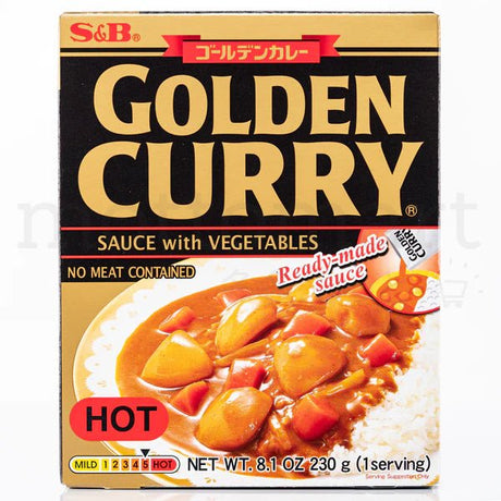 Black S&B Retort Golden Veg Curry Hot 230g
