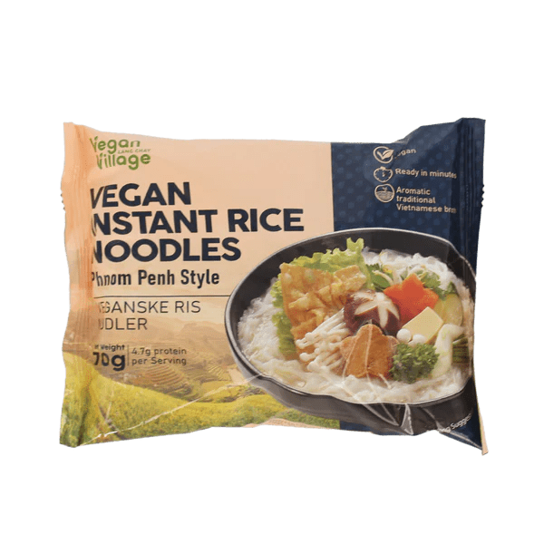 Tan VEGAN VILLAGE Vegan Instant Rice Noodles - Phnom Penh Style 70g