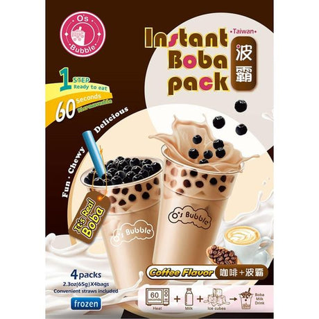 Black O'S Instant Boba Pack Coffee (4 Servings)
