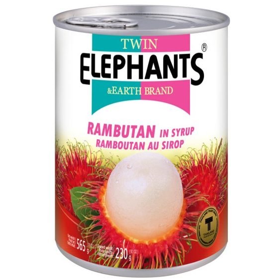 Light Gray TWIN ELEPHANTS Rambutan In Syrup (Whole) 565g