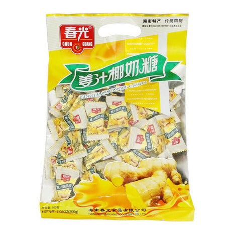Light Gray CHUN GUANG Ginger Coconut Candy 200g
