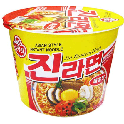 Antique White OTTOGI Jin Ramyun Spicy Bowl 110g