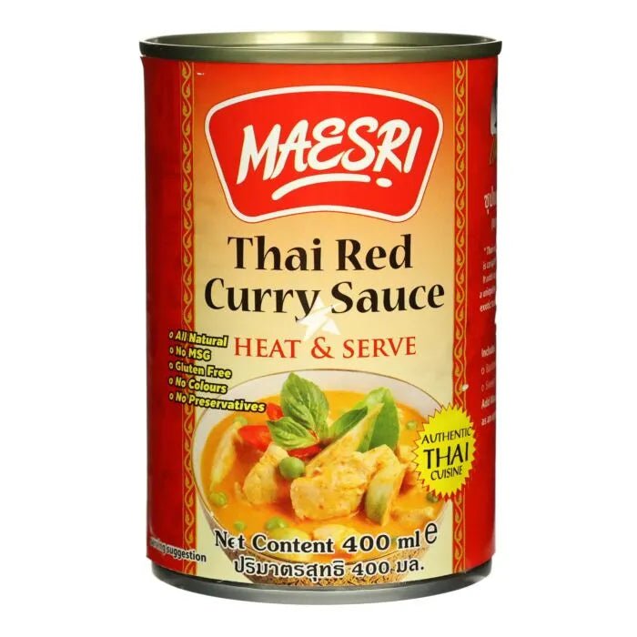 Dark Khaki MAESRI Thai Red Curry Sauce 400ml