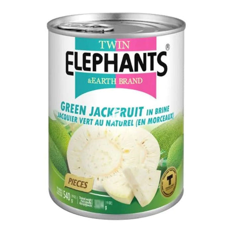 Light Gray TWIN ELEPHANTS Green Jackfruit In Brine (Pieces) 540g