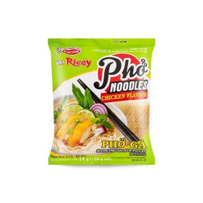 Yellow Green ACECOOK OH! RICEY Instant Rice Noodles Chicken Flavour 71g