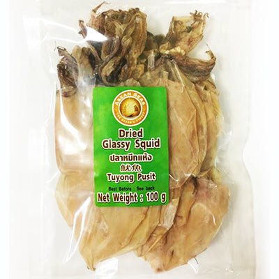 Beige ASEAN SEAS Dried Glassy Squid 100g