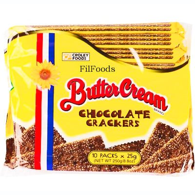 Gold CROLEY FOODS Butter Cream Chocolate Crackers 10x25g