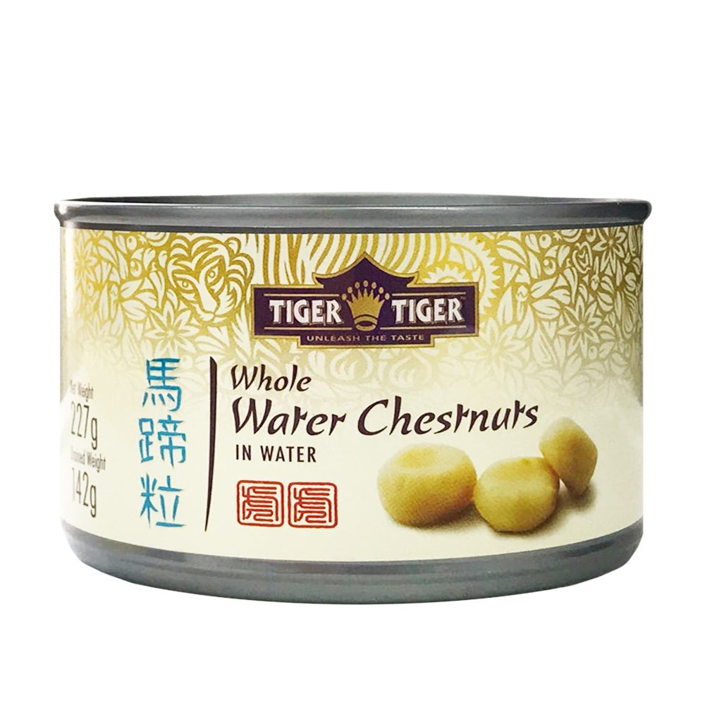 Light Gray TIGER TIGER Water Chestnuts Whole In Water 227g