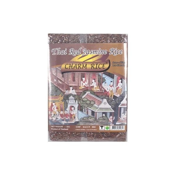 Slate Gray CHARM RICE Thai Red Jasmine Rice 1kg