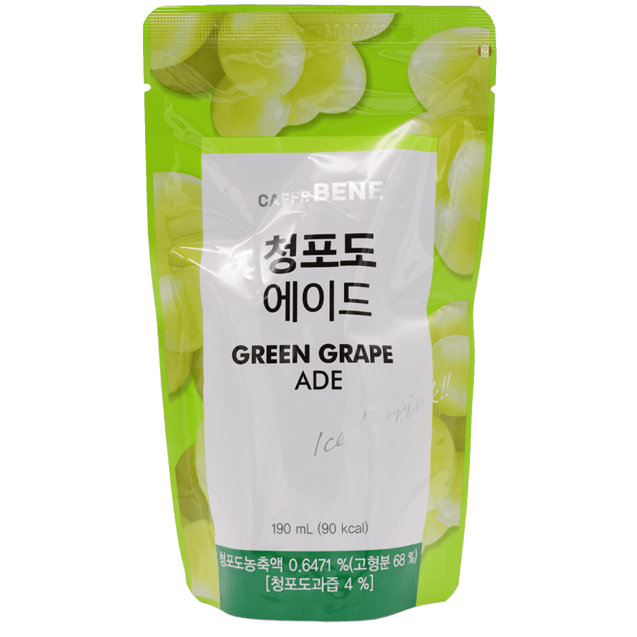 Light Gray CAFFE BENE Green Grape Pouch Drinnk