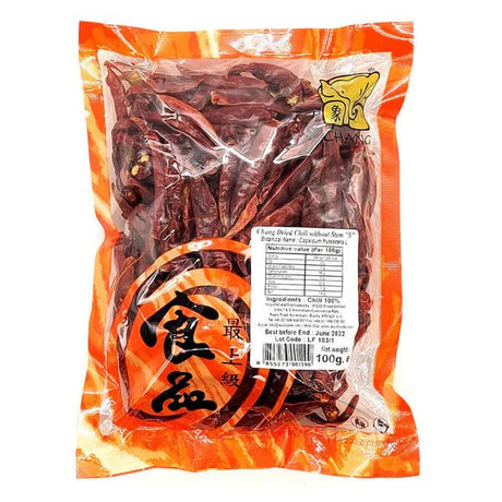 Chocolate CHANG Dried Chilli Without Stem (S) 100g