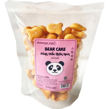 Antique White DIMSUM VIET Bear Cake Banh Gau Nhan Kem 200g