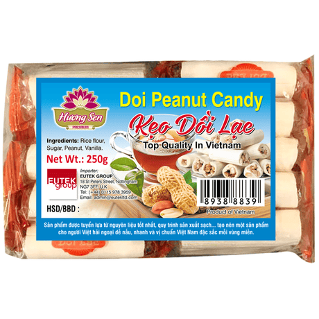 Light Gray HUONG SEN Doi Peanut Candy Keo Doi Lac 250g