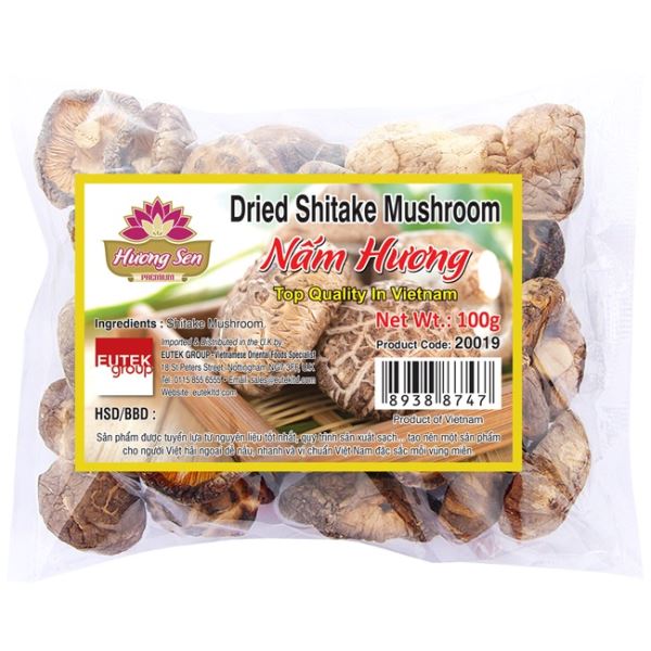 Light Gray HUONG SEN Dried Shitake Mushroom Nam Huong 100g